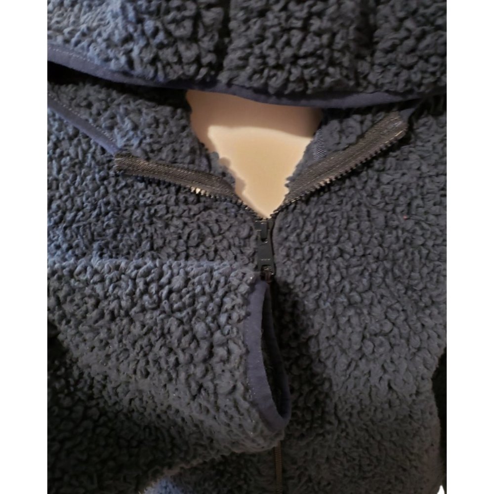 Unisex - BT Supply Co. Navy Blue Plush Hooded Jacket - Size M-L - Picture 6 of 7